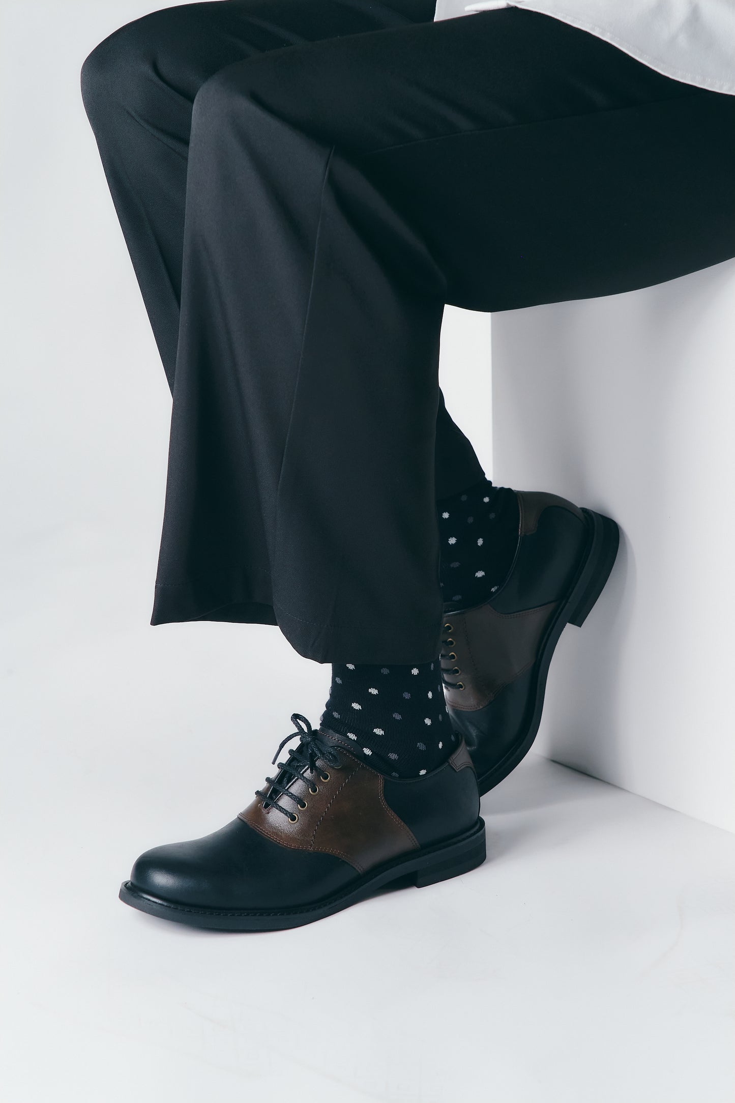 #2371/#2376 サドル・オックスフォード Black